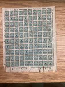 KAPPYSTAMPS GERMANY INFLATION STAMP COMPLETE MINT SHEET  INF -4