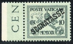 Vatican J2a LH XF Mint Error Missing Frame - Multiple Expert signatures cv $5...