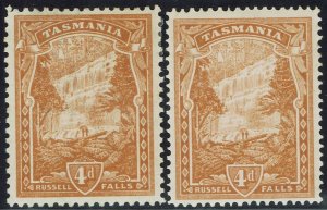 TASMANIA 1905 RUSSELL FALLS 4D WMK CROWN/A UPRIGHT PERF 11 AND PERF 12½