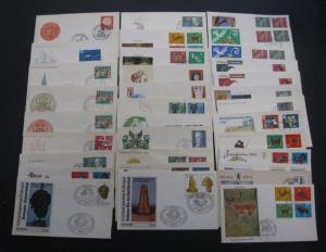 GERMANY FDC GROUP OF 56 ALL CACHETED VF, 31 GERMANY 13 W. BERLIN, 12 DDR