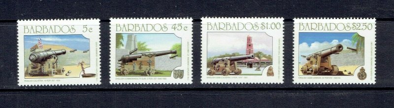 BARBADOS - 1993 - CANNONS - SCOTT 847 TO 850 - MNH