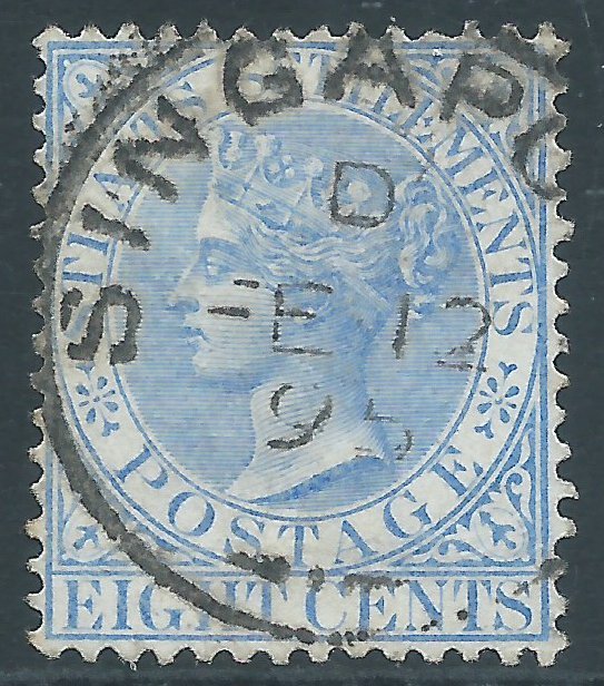 Straits Settlements, Sc #50, 8c Used