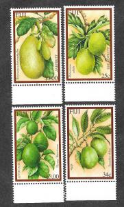 Fiji 951-954 Mint NH Flora Fauna Fruit!