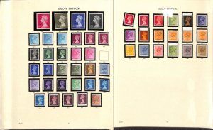 Great Britain Stamp Collection on 18 Hingless Safe Dual Pages, Machin Heads (BV)