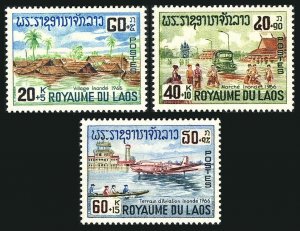 Laos B6-B8, MNH. Michel 197-199. The Mekong Delta flood 1967.