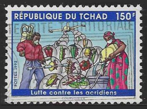 Chad #603D (1992), postally used single, cat. $15.00