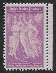 United States Scott 895  MNH