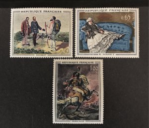 France 1962 #1049-51, Paintings, MNH.