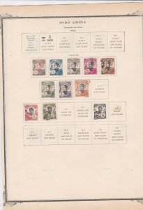 indo china 1922 - 27   stamps on album page ref r11377