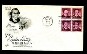 US UA 1052a Henry $1 Regular Postage Issue Artcraft FDC