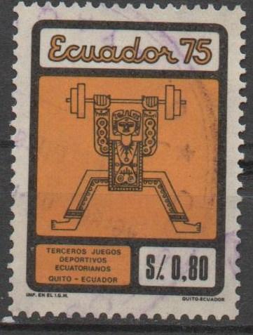 Ecuador 1975, 0,80 orange, used (A222)