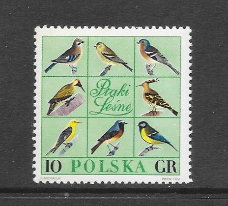 BIRDS -POLAND #1462 MNH