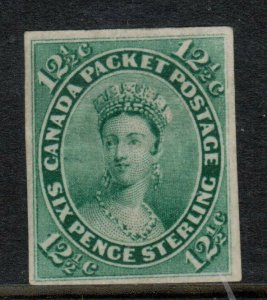 Canada #18b Extra Fine Mint Imperf Single On Wove Paper