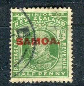 SAMOA; Early 1900s NZ Ed VII issue used hinged 1/2d. value