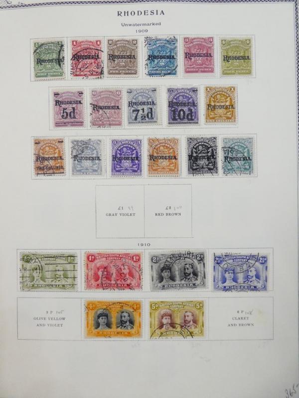 EDW1949SELL : RHODESIA Comprehensive Mint & Used collection on pages. Cat $2734