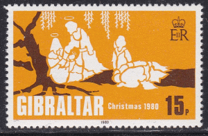 Gibraltar #398 single F-VF Mint NH ** Christmas