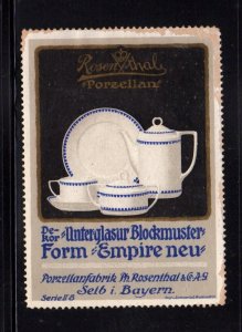 German Advertising Stamp - Rosenthal Porcelain, New Empire Pattern