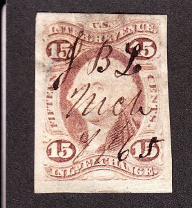 US R40a 15c Inland Exchange Used VF SCV $45