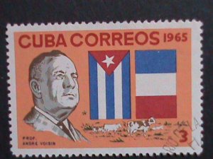 ​CUBA-1965-SC#1055-6 VERY OLD CUBA STAMPS- ANDRE VOISIN-NATURALIST USED-VF-
