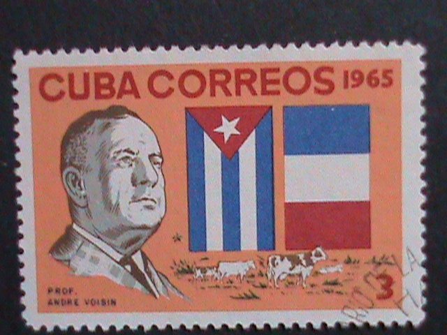 ​CUBA-1965-SC#1055-6 VERY OLD CUBA STAMPS- ANDRE VOISIN-NATURALIST USED-VF-