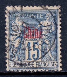 France (Offices in China) - Scott #4b - Used/CTO - Thin, pencil/rev. - SCV $4.00
