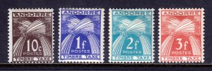 Andorra (French) - Scott #J21//J27 - MH - SCV $5.65