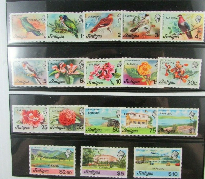 Barbuda Antigua  SC #266-83  FLOWERS BIRDS POTWORKS DAM AIRPORT  MNH stamp set