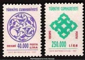 Turkey Scott O209-O210 Mint never hinged.