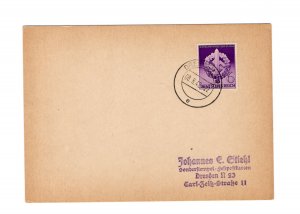 Germany True FDC 8.8.42 SA Dresden Postcard H4