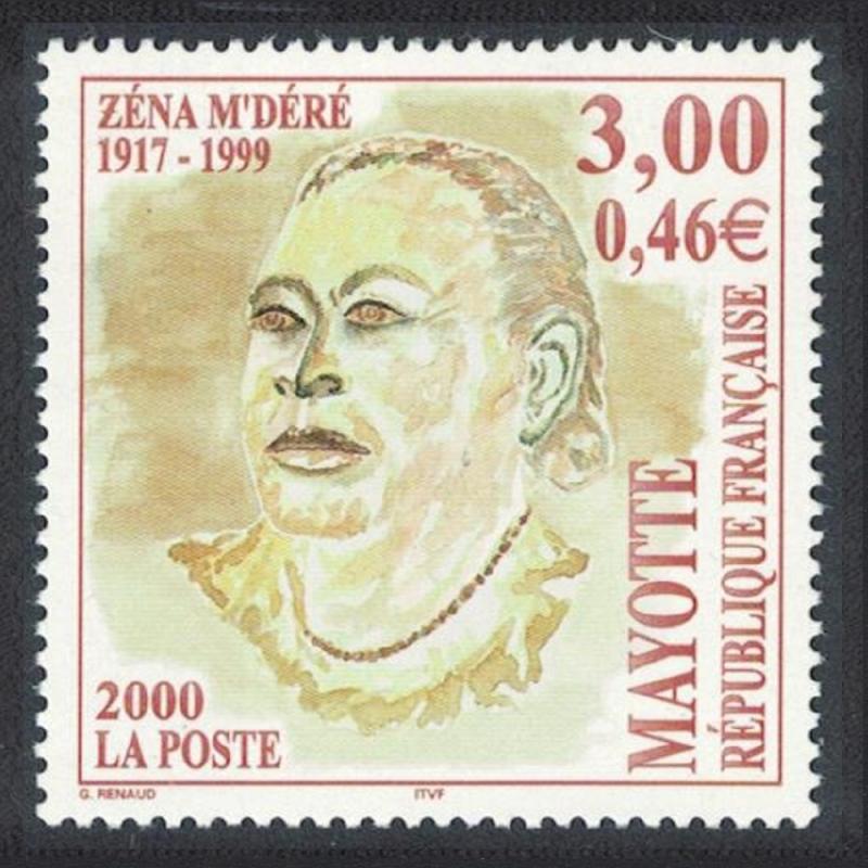 Mayotte 1st Death Anniversary of Zena M'Dere 2000 MNH SG#113