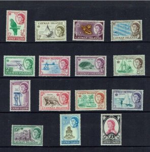 Cayman Islands: 1962,  Queen Elizabeth  Definitive set, Mint Lightly Hinged