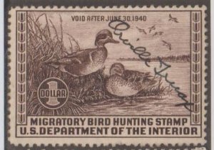 U.S. Scott #RW6 Duck Stamp - Used Single