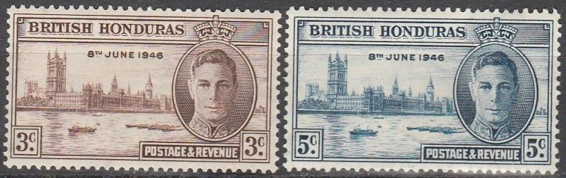 British Honduras #127-8 F-VF Unused  (SU2902)