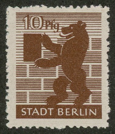 Germany, Russian Occupation 11N4a MH : Serrated Roulette Perforation