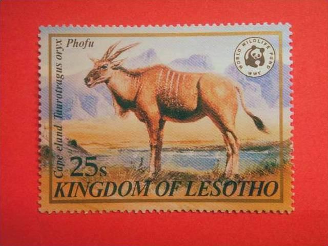 LESOTHO, 1981, MNH 25s,  WWF,Wildlife.Cape eland Scott 353