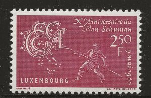 Luxembourg Scott #359, Single 1960 Complete Set FVF MNH