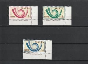 Malta  Scott#  469-71  MNH