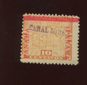 Canal Zone 3 Overprint with Colon Between R 'PANAMA' & Bar Var PF Cert BZ1366