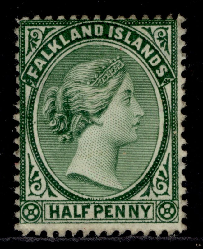 FALKLAND ISLANDS QV SG17, ½d deep yellow-green, M MINT. Cat £18. 