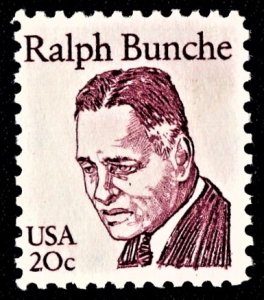 US 1860 MNH VF 20 Cent Ralph Bunche Diplomat Overall Tagging