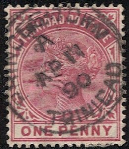 TRINIDAD 1883  Sc 69 1d  Used, PRINCES TOWN postmark/cancel