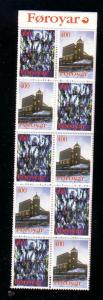 Faore Islands Sc 294a 1995 Church of Mary stamp booklet mint NH