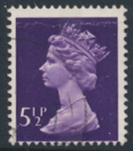 GB  Machin 5½p SG X867   1 band  Used SC# MH56  see scans & details