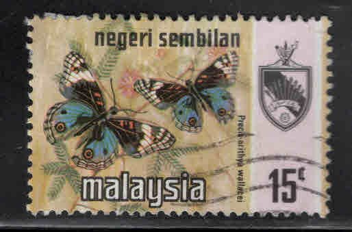 Malaysia -  Negri Sembilan Scott 90 Used butterfly stamp