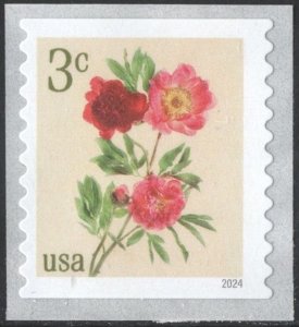 SC#5904 3¢ Peonies Coil Single (2024) SA