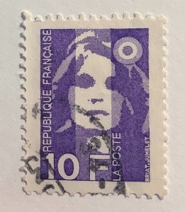 France 1990-92  Scott 2195 used - 10fr,  Marianne of Briat