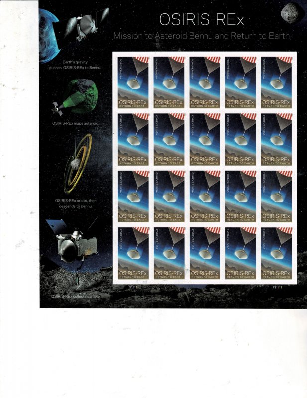 Osris-REx Space US Forever Sheet #5820 VF MNH