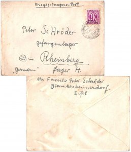 Germany Allied Occupation 12pf A.M.G. Issue 1945  Blankenheimerdorf uber Blan...