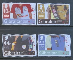 GIBRALTAR 2010 GIRL GUIDES. SG1370/1373  UNMOUNTED MINT .CAT £10.50