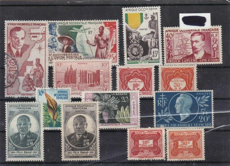 french colonies africa stamps ref 10230